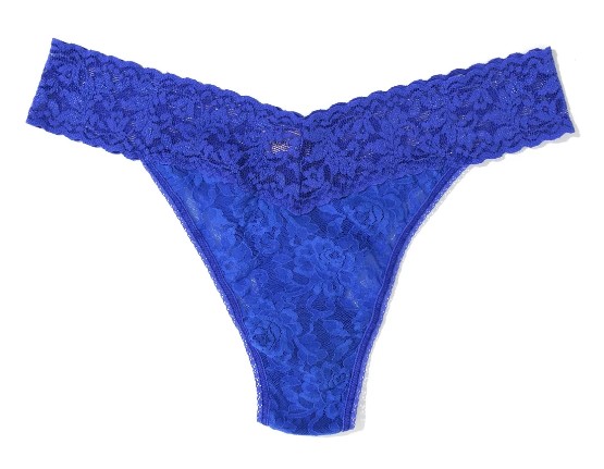 String dentelle stretch HANKY PANKY "Original Rise Thong" 4811P - Blue solace BSOL