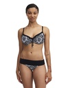 Bas de Bikini Slip Hauteur Ajustable CHANTELLE "Flowers" C18H80 - Black Flower 0W5