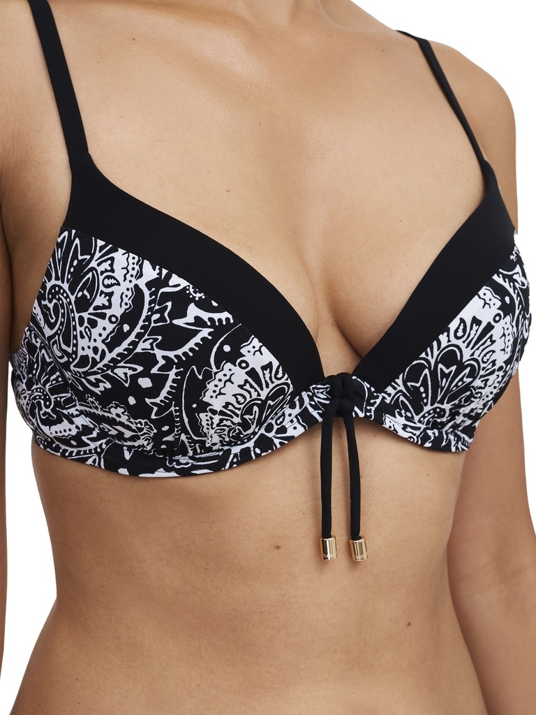 Haut de Bikini Armaturé Push-up CHANTELLE "Flowers" C18H20 - Black Flower 0W5