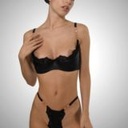 Soutien-gorge sexy seins nus FOLIES RENAUD "Fabiola" 2325C - Noir