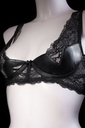 Soutien-gorge sexy armature & seins nus FOLIES RENAUD "Reglisse" 2219C - Noir