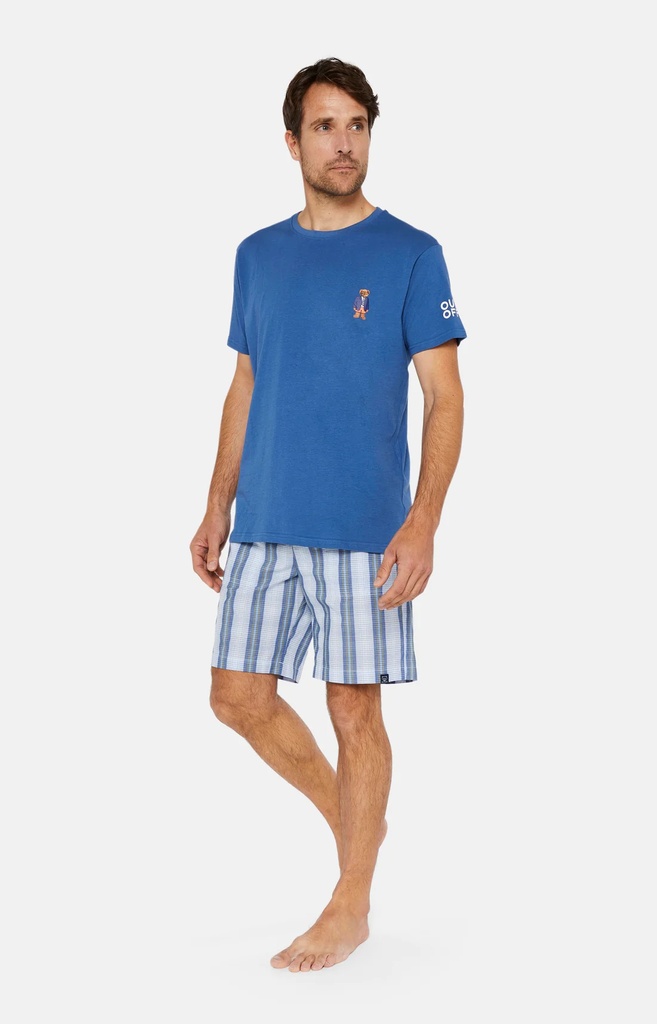 Short Homewear ARTHUR "Montauk" ROM - Bleu Motif E23