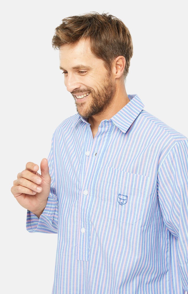 Chemise de nuit ARTHUR "Grand-Père" CGP - Multicolore Motif Rayure Riverside