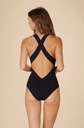 Maillot triangle croisé dans le dos PAIN DE SUCRE "Capri 61" - Noir