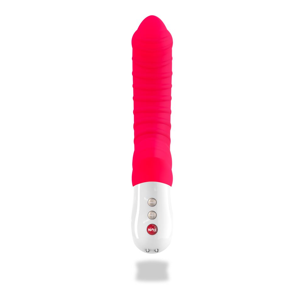 Vibromasseur point G nervuré & double stimulation FUN FACTORY "Tiger" - India Red
