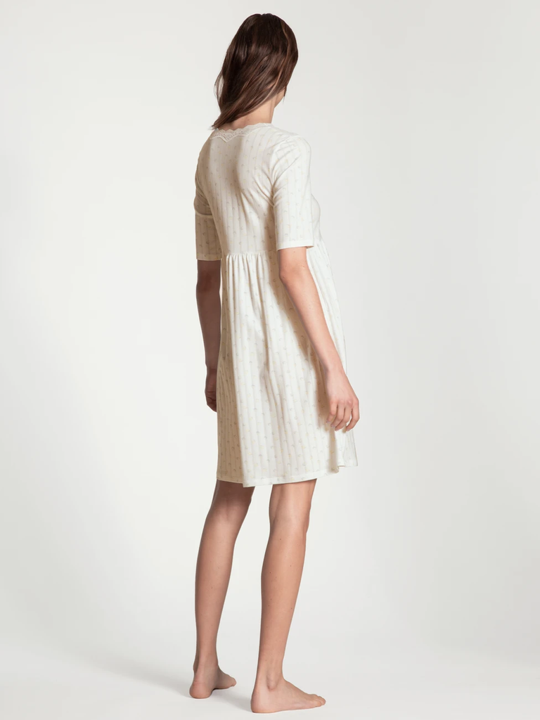 Chemise de nuit dame 95% coton CALIDA "Toujours Print" 31838 - Star White 910