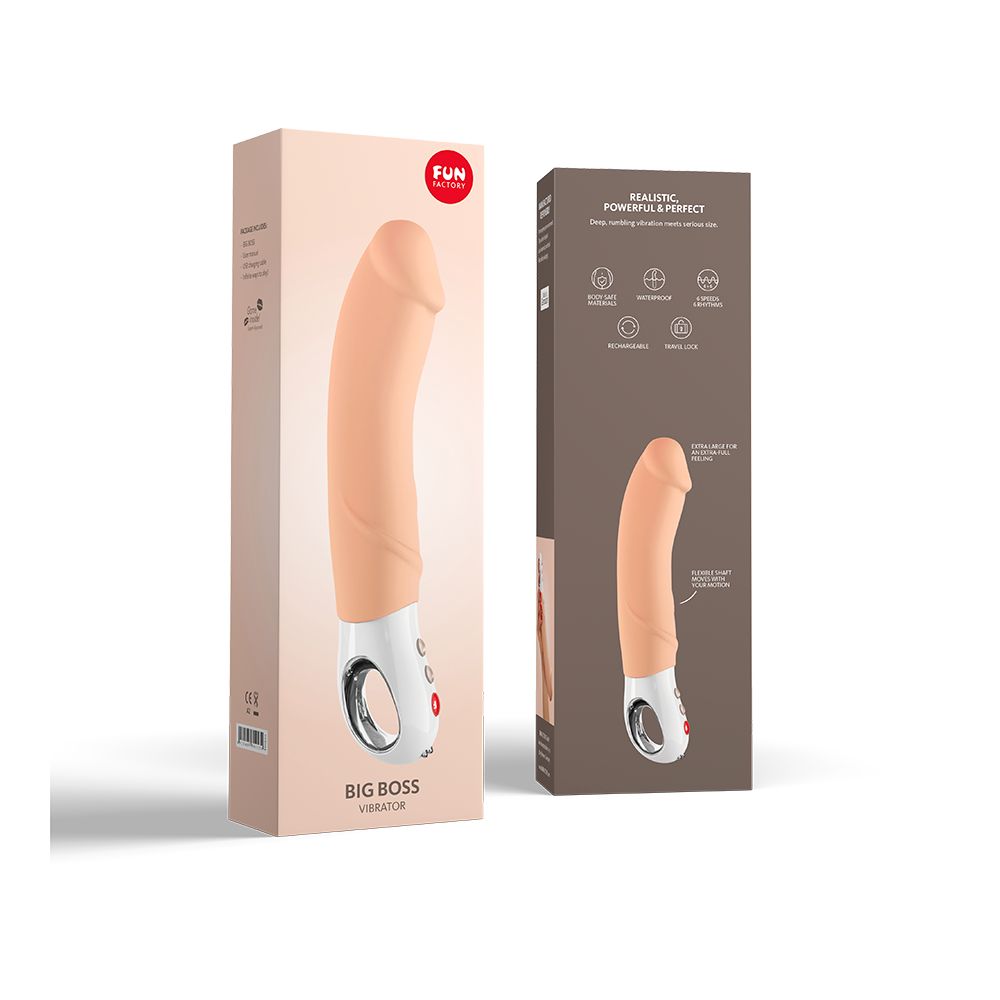 Vibromasseur XL réaliste et rechargeable FUN FACTORY "Big Boss" - Noir