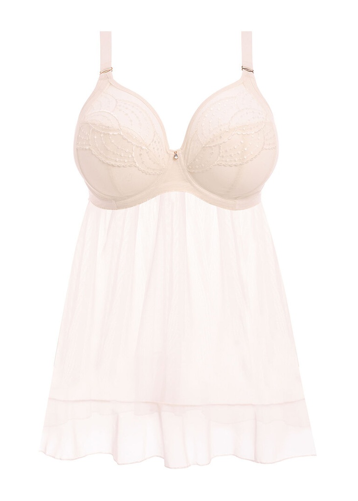 Babydoll spécial poches profondes avec armatures ELOMI "Priya" EL4551 - Vanilla VAA
