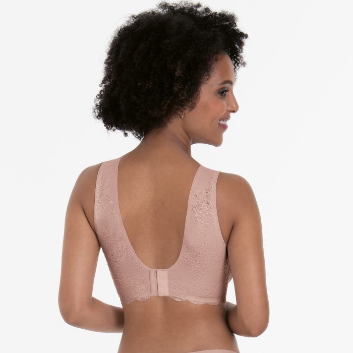 Brassière à coques sans armatures ANITA ROSA FAIA "Essential Lace" 5400 - Bois de Rose