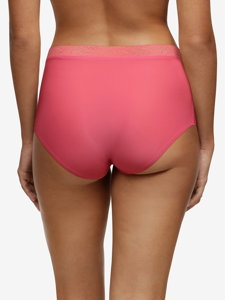 Culotte taille haute dentelle stretch invisible CHANTELLE "SoftStretch" C11G70 - Rose Amour 0BT