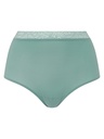 Culotte taille haute dentelle stretch invisible CHANTELLE "SoftStretch" C11G70 - Vert Treillis 03N