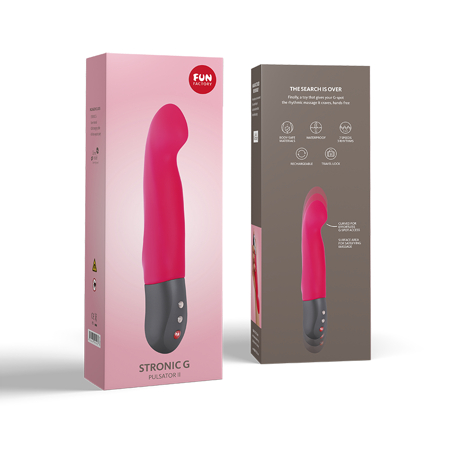 Vibromasseur pulsateur point G FUN FACTORY "Stronic G" - Rose