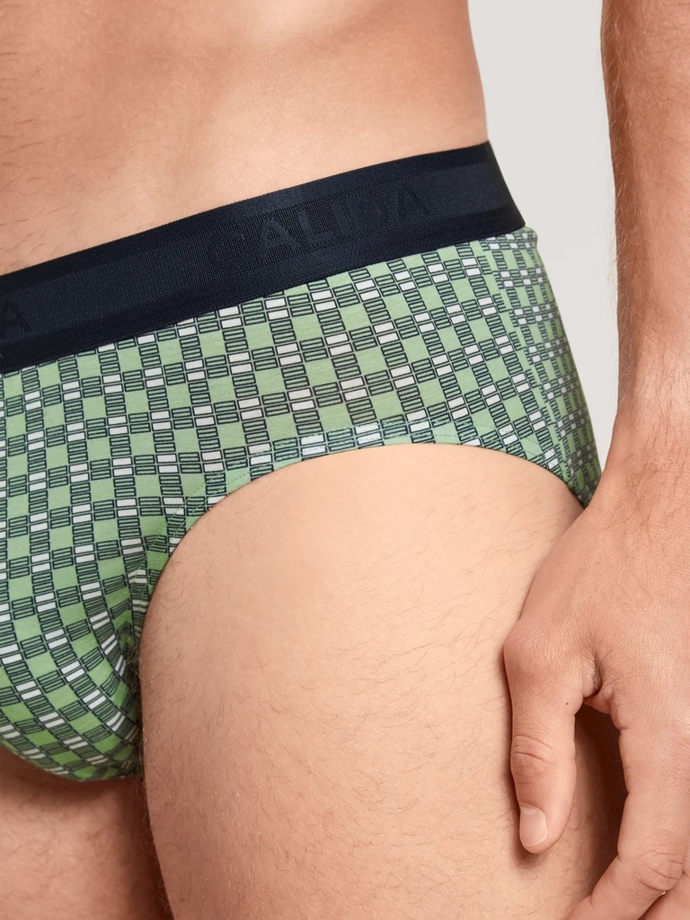 Slip homme tencel & coton CALIDA "Focus Trend 3" 22586 - Iris Green 613