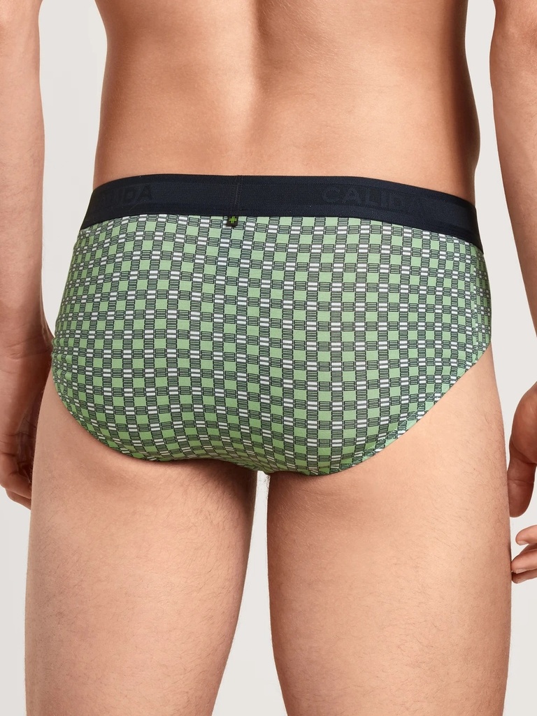 Slip homme tencel & coton CALIDA "Focus Trend 3" 22586 - Iris Green 613