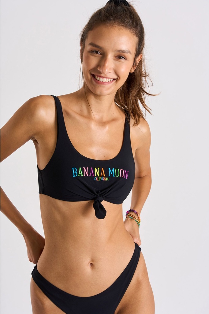 Bikini brassière & slip échancré BANANA MOON "Colormoon" Nouo & Naida - Noir LSE01