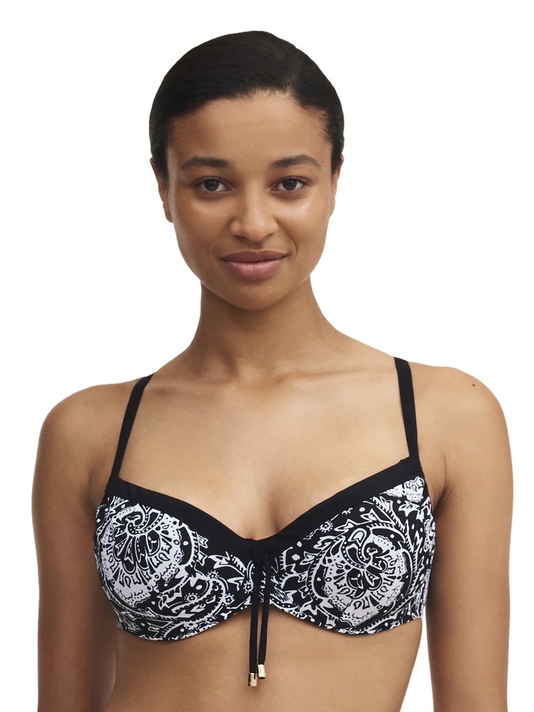 Haut de Bikini Armaturé Ajustable CHANTELLE "Flowers" C18H10 - Black Flower 0W5