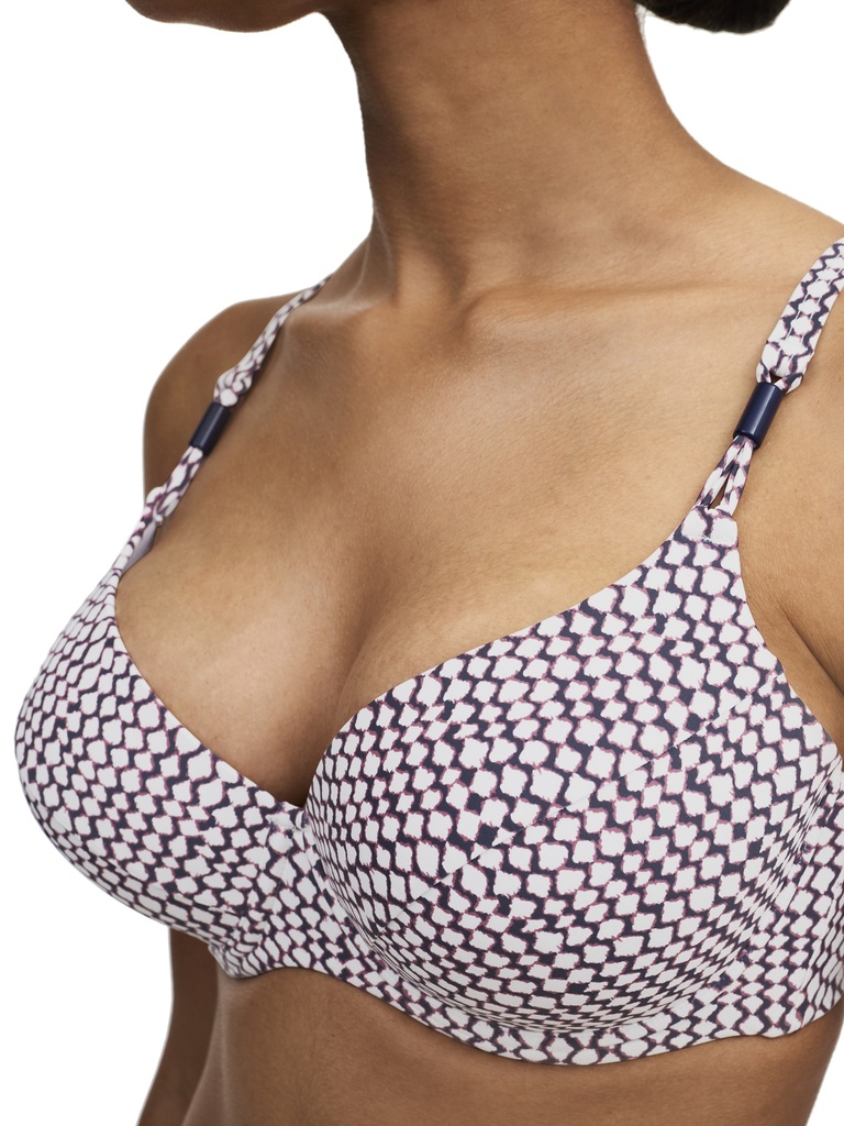 Haut de Bikini à coques FEMILET "Tidra" FS5350 - Ikat Bleu 0JS