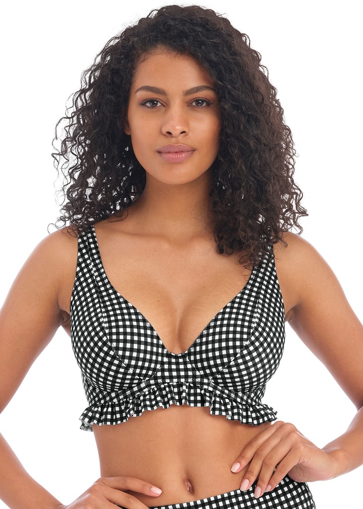 Dessus de bikini à armatures plongeant FREYA "Check In" AS201913 - Monochrome MOM