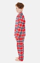 Pyjama long enfant 100% coton bio ARTHUR "Logan" PYE - Rouge LOGAH22