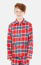 Pyjama long enfant 100% coton bio ARTHUR "Logan" PYE - Rouge LOGAH22