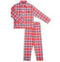Pyjama long enfant 100% coton bio ARTHUR "Logan" PYE - Rouge LOGAH22