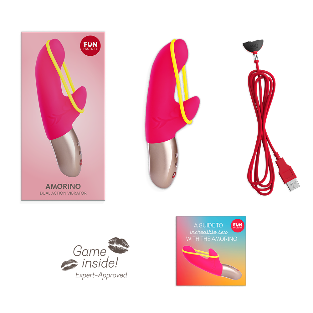 Petit vibromasseur avec bande stimulante FUN FACTORY "Amorino" - Rose