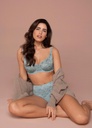 Soutien-gorge armature classique WACOAL "Eglantine" WEBFA662 - Bleu/Vert Arona ARO