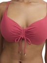 Haut de Bikini souple armaturé enveloppant CHANTELLE "Inspire" C10G10 - Rouge Grenat 08P