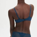 Soutien-gorge armature foulard plongeant SIMONE PERELE "Délice" 12X319 - Bleu Prestige 595