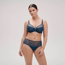 Soutien-gorge armature foulard plongeant SIMONE PERELE "Délice" 12X319 - Bleu Prestige 595