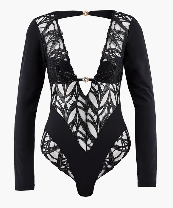 Body longues Manches AUBADE "My Desire" 1C86-2 - Noir Secret Date SEDA