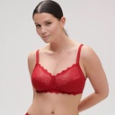 Soutien-gorge sans armature SIMONE PERELE "Caresse" 12A210 - Rouge Tango 435