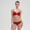 Soutien-gorge plongeant avec armatures SIMONE PERELE "Caresse" 12A316 - Rouge Tango 435