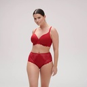 Soutien-gorge plongeant avec armatures SIMONE PERELE "Caresse" 12A316 - Rouge Tango 435
