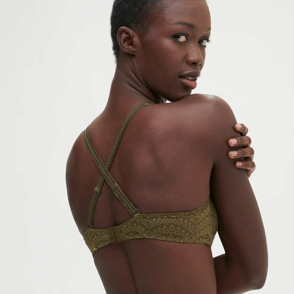 Soutien-gorge triangle sans armature SIMONE PERELE "Karma" 12V250 - Vert Aventure 659