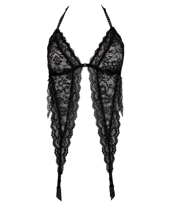 Body Sexy Triangle Porte-Jarretelle AUBADE "Boite à Désir" P092 - Noir