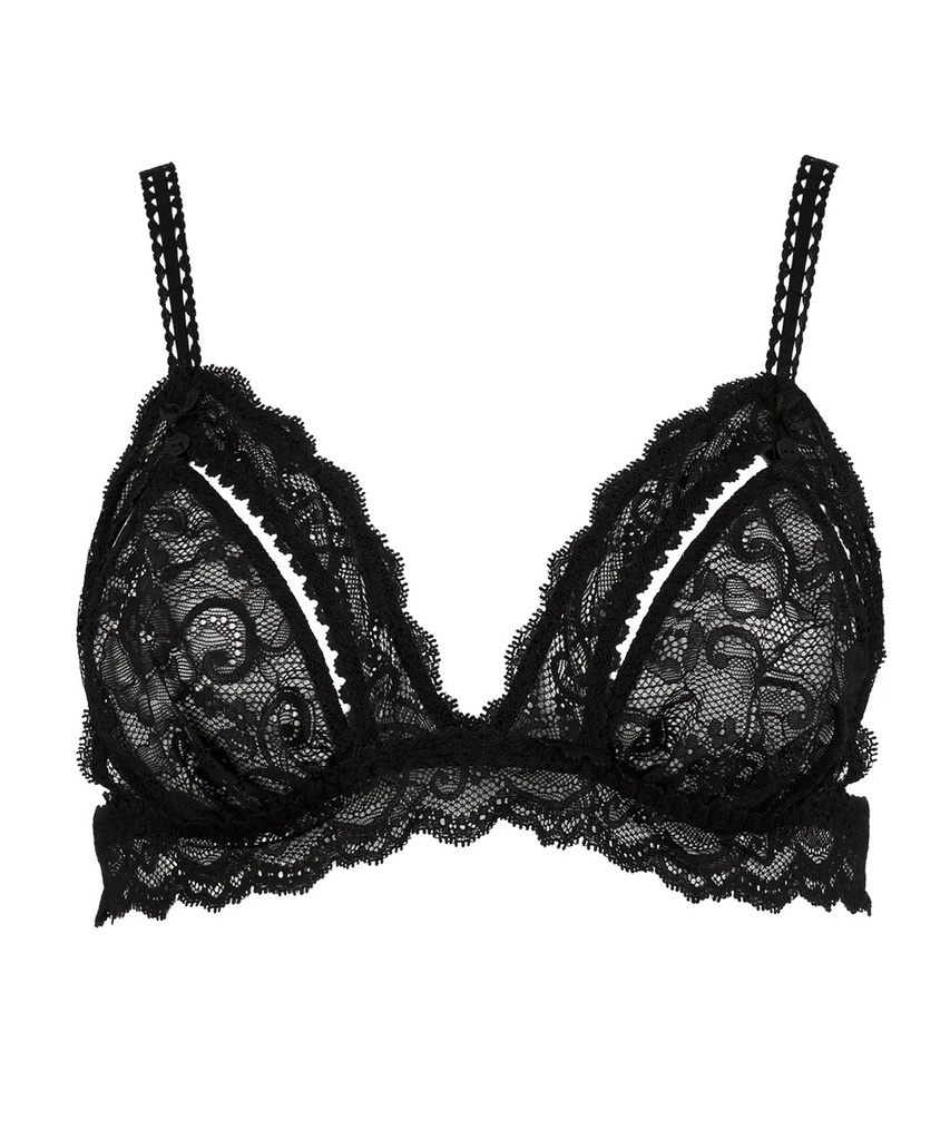 Soutien-gorge Triangle Ouvert AUBADE "Boite à Désir" Open-Up P010 - Noir