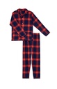 Pyjama long homme boutonné en pilou ARTHUR "On Fire" PLCTOMI - Rouge H23