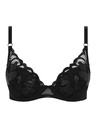 Soutien-gorge coque plongeant CHANTELLE "Fleurs Signature" C12Q20 - Noir Simili 0P8