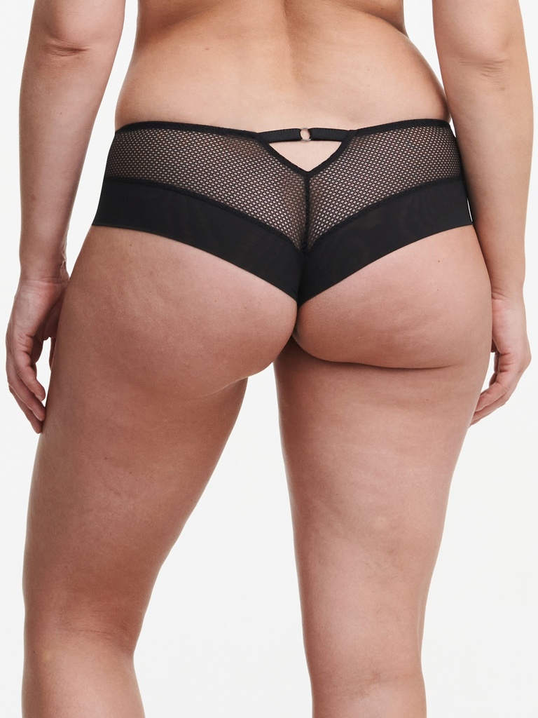 Shorty CHANTELLE "Fleurs Signature" C12Q40 - Noir Simili 0P8