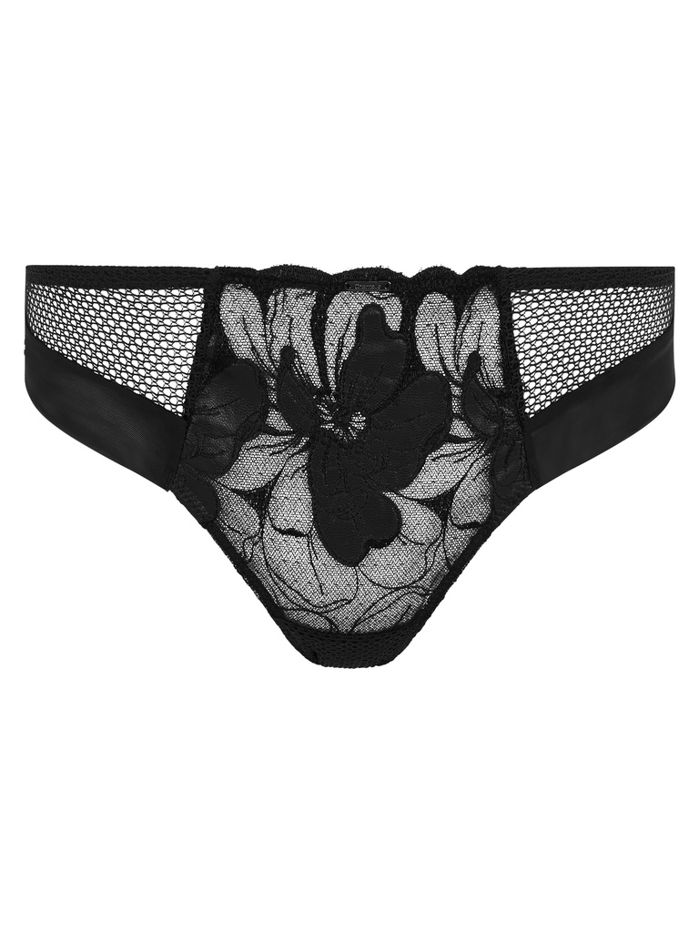 Tanga CHANTELLE "Fleurs Signature" C12Q90 - Noir Simili 0P8