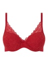 Soutien-gorge avec coques memory form enveloppant FEMILET "Floral Touch" C94260 - Scarlet 05W