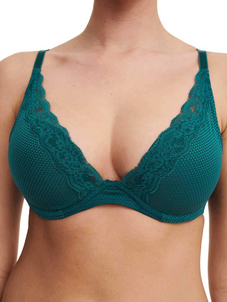 Soutien-gorge armaturé plongeant PASSIONATA "Brooklyn" P57010 - Vert Orient  0BK