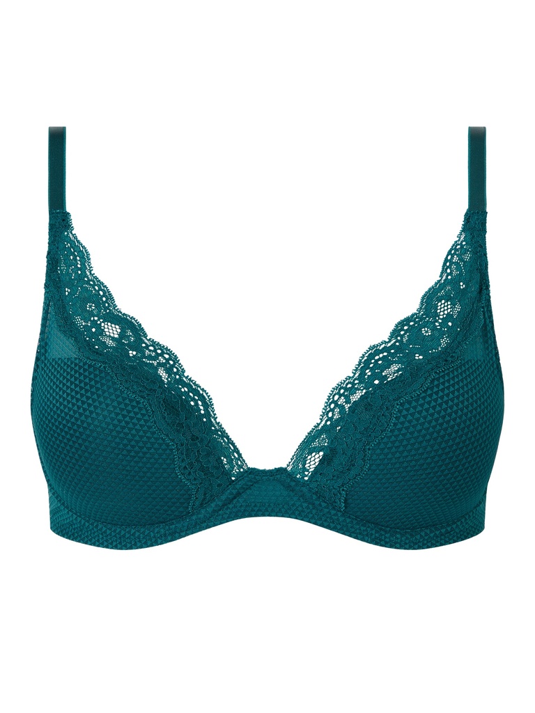 Soutien-gorge armaturé plongeant PASSIONATA "Brooklyn" P57010 - Vert Orient  0BK