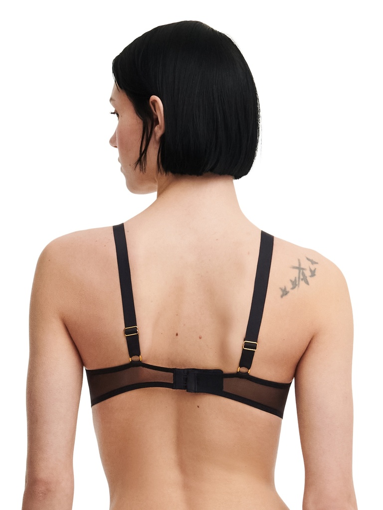 Soutien-gorge armaturé plongeant CHANTELLE "MetallX" C02G10 - Noir 011