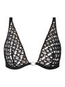 Soutien-gorge armaturé plongeant CHANTELLE "MetallX" C02G10 - Noir 011
