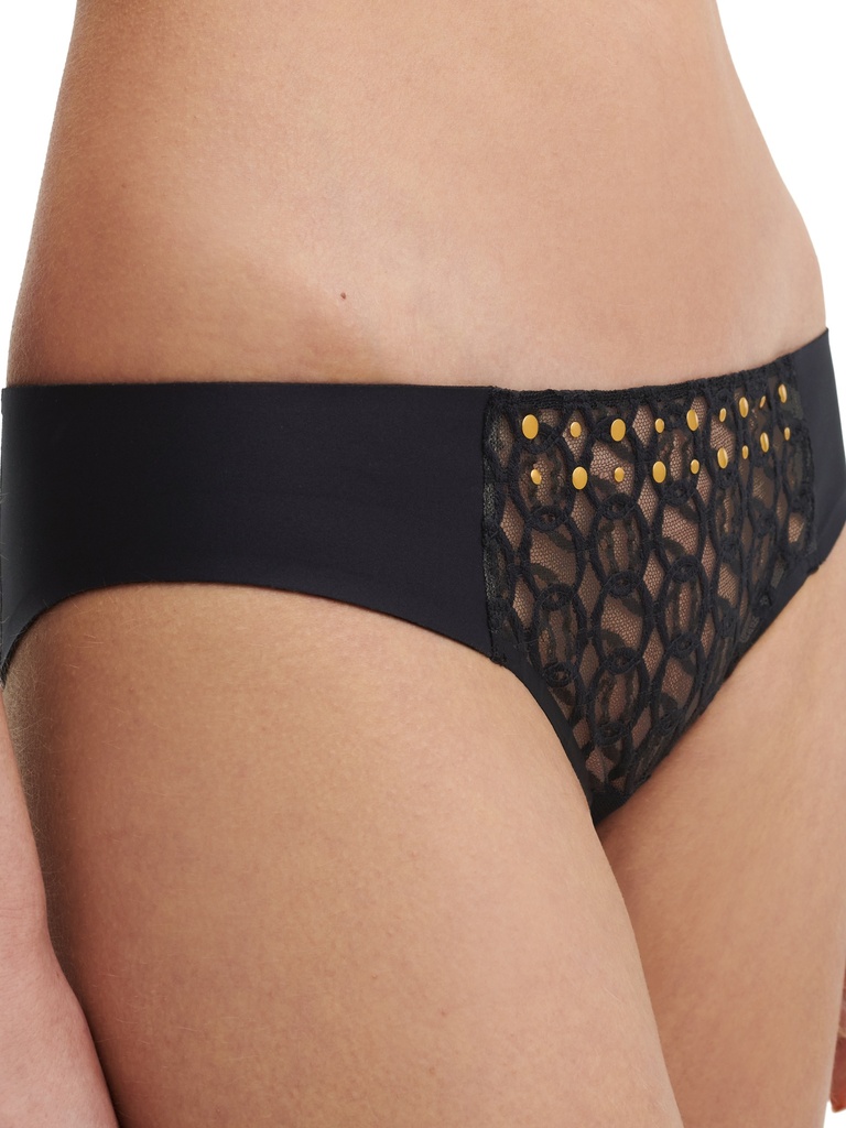 Soutien-gorge armaturé plongeant CHANTELLE "MetallX" C02G10 - Noir 011