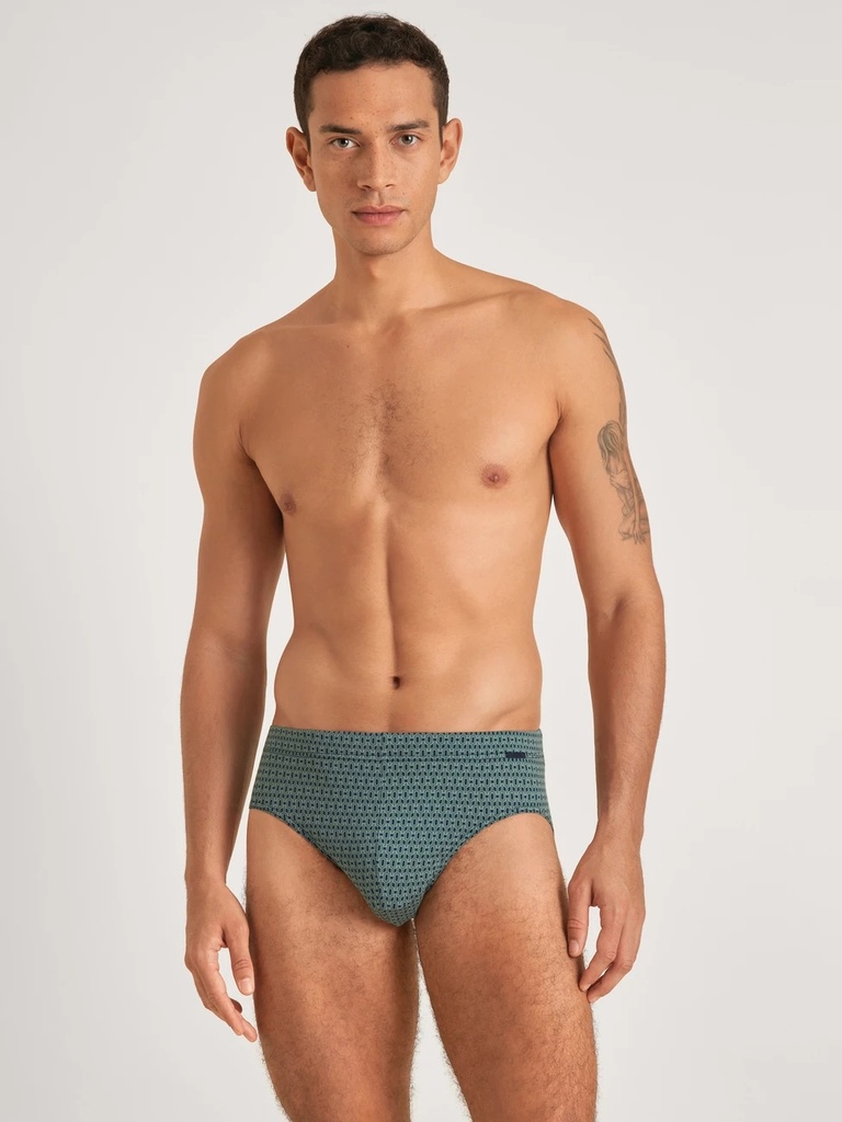 Slip homme fantaisie coton CALIDA "Grafic Cotton" 22787 - Dark Glen 549