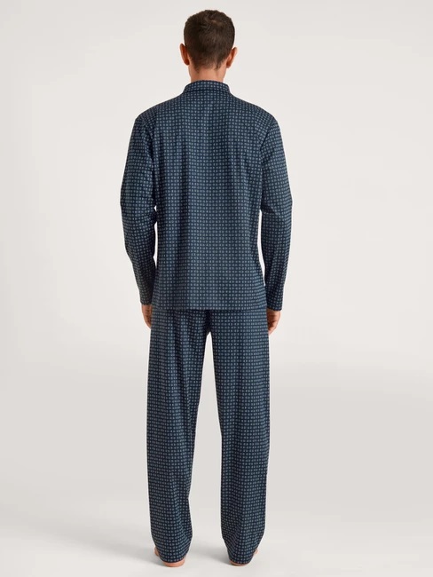 Pyjama long homme boutonné 100% coton CALIDA "Relax Selected 2" 48461 - Dark Sapphire 479