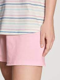 Pyjama short dame 100% coton CALIDA "Sunset Dreams" 43253 - Chalk Pink 230